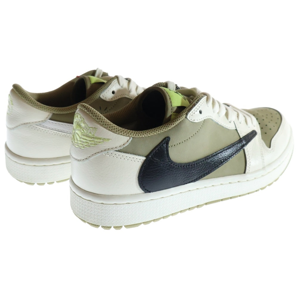 NIKE(ナイキ) ×TRAVIS SCOTT AIR JORDAN 1 LOW GOLF NRG NEUTRAL OLIVE トラヴィススコット エアジョーダン1 ロー ゴルフ ローカットスニーカー US8/26cm FZ3124-200