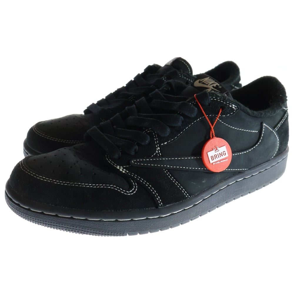 NIKE(ナイキ) ×TRAVIS SCOTT AIR JORDAN 1 LOW OG SP DM7866-001 トラヴィススコット エアジョーダン1 ブラックファントム ローカットスニーカー ブラック US8.5/26.5cm