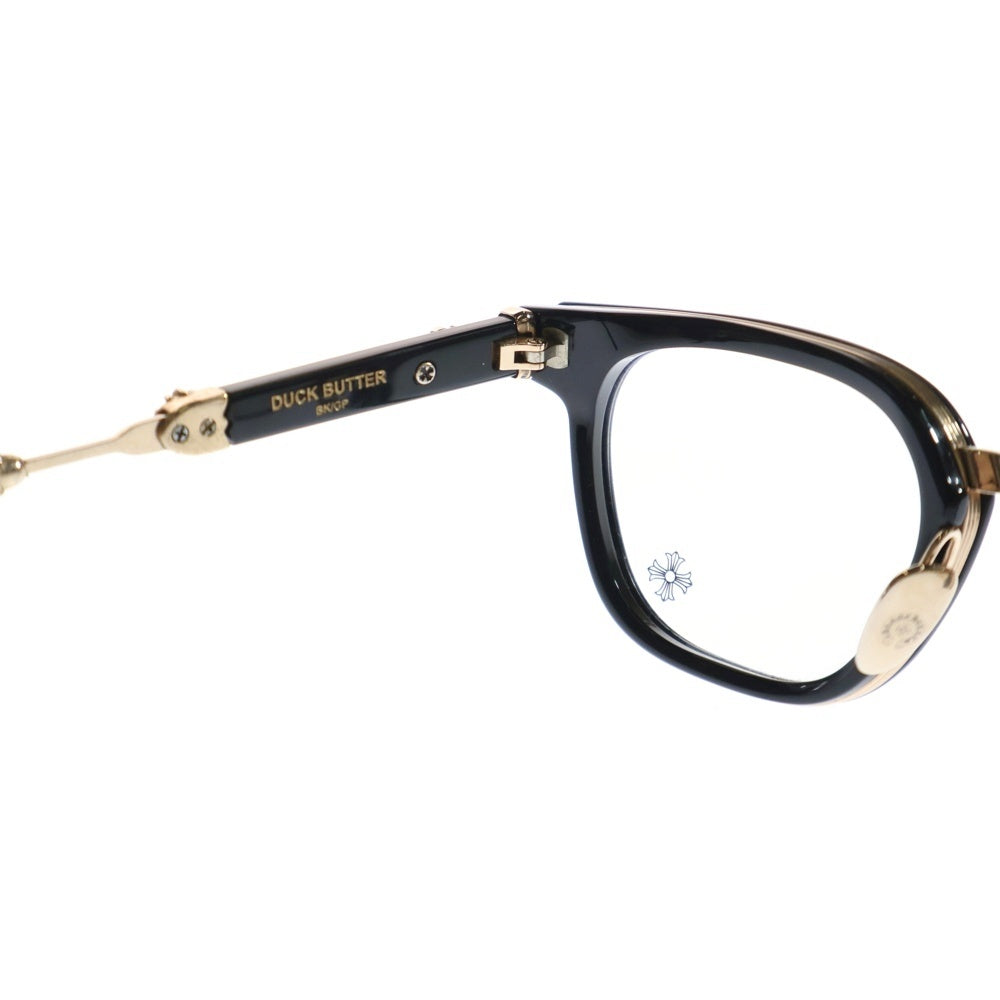 CHROME HEARTS(クロムハーツ) DUCK BUTTER ダガーテンプルウェリントンサングラス 眼鏡 ブラック/シルバー