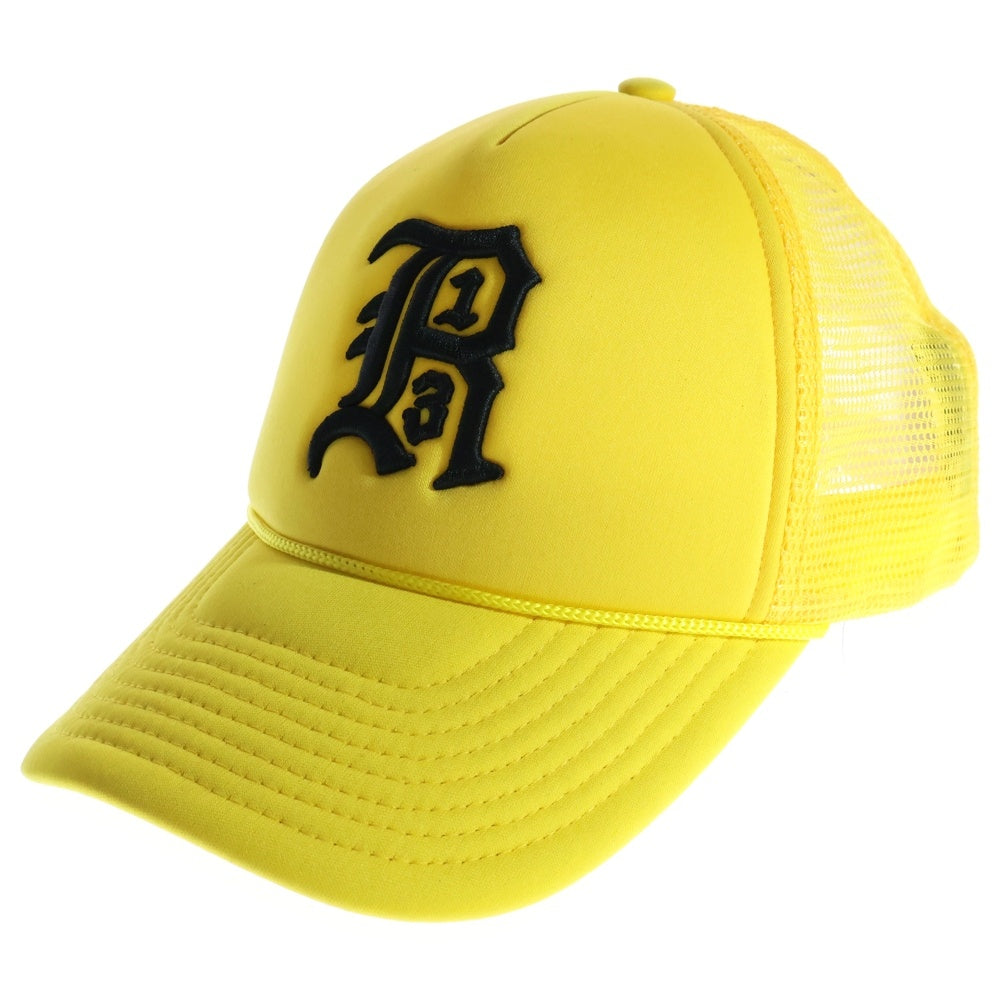 R13(アールサーティーン) TRUCKER HAT ロゴ トラッカー メッシュキャップ イエロー