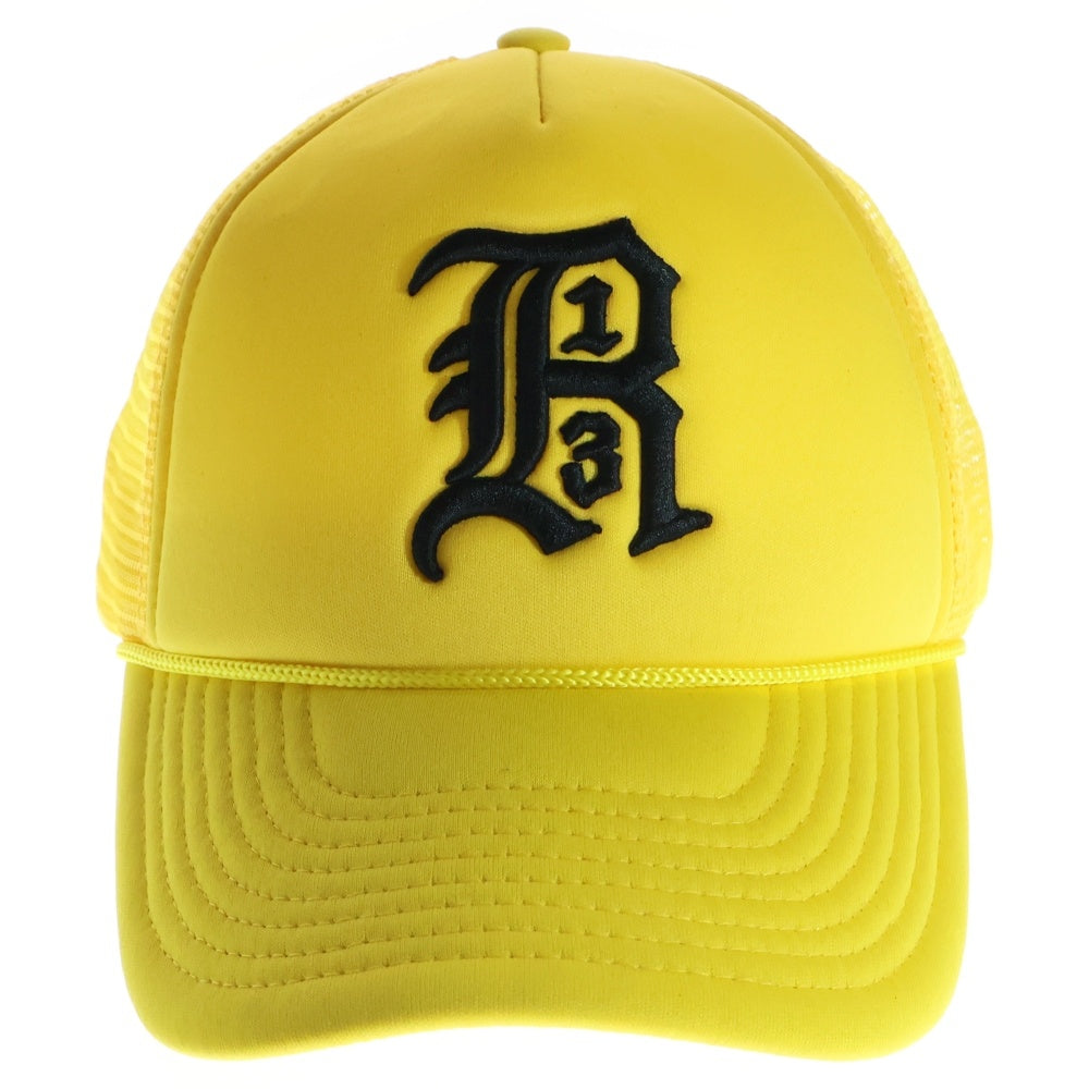 R13(アールサーティーン) TRUCKER HAT ロゴ トラッカー メッシュキャップ イエロー