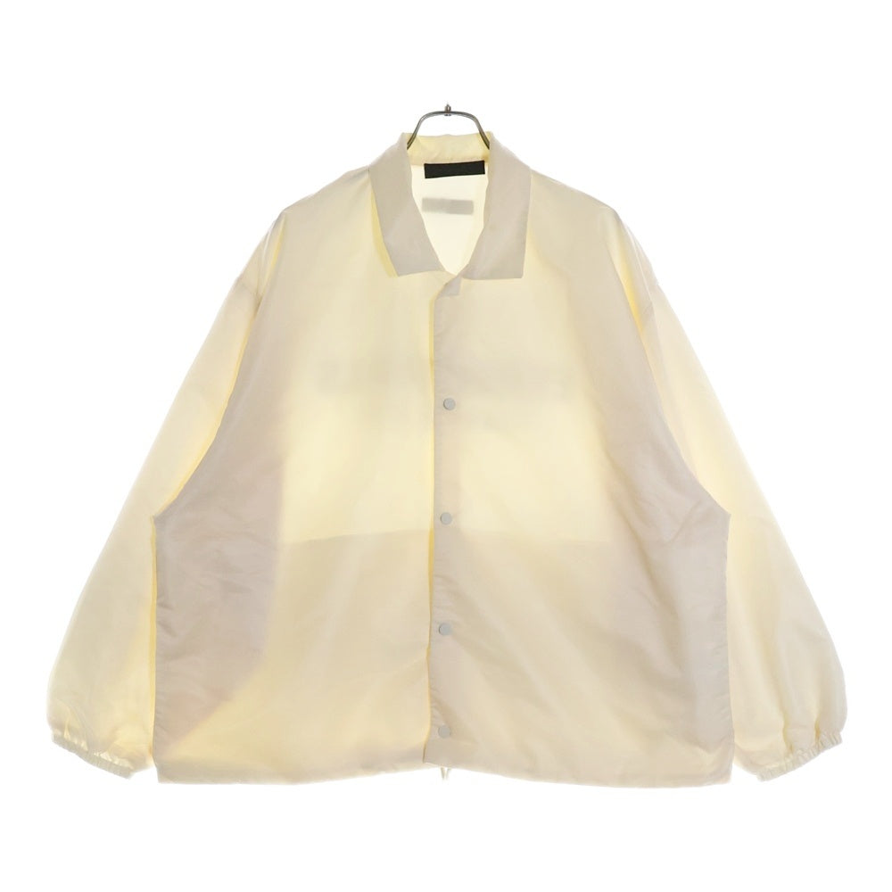 FEAR OF GOD ESSENTIALS(フィアオブゴッド エッセンシャルズ) NYLON COACH JACKET バックラバーロゴ ナイロンコーチジャケット アイボリー