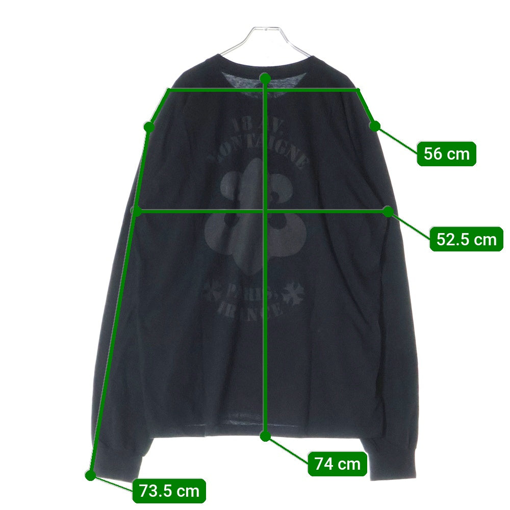CHROME HEARTS(クロムハーツ) 18 AV. MONTAIGE LONG SLEEVE TEE パリス 18 アベニューモンタージュ ロングスリーブTシャツカットソー ブラック