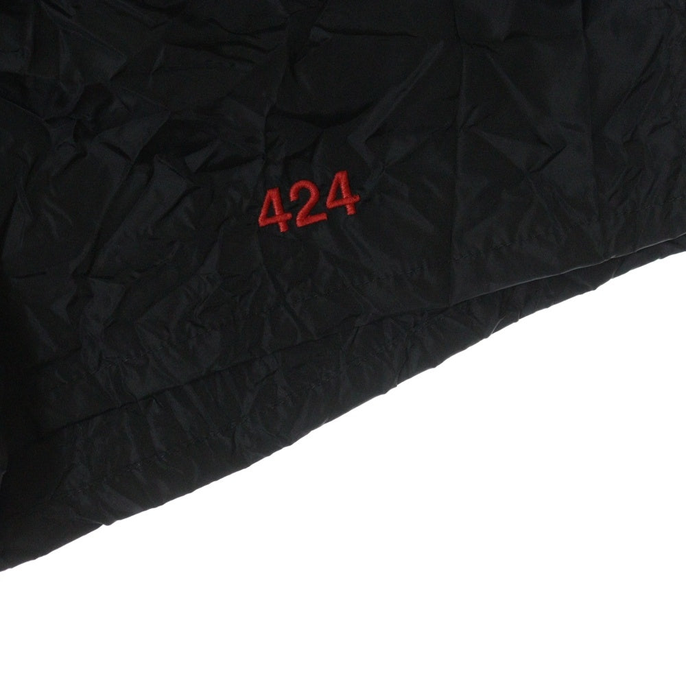 424(フォートゥーフォー) LOGO SHORTS ロゴショーツ ナイロンショートパンツ ブラック