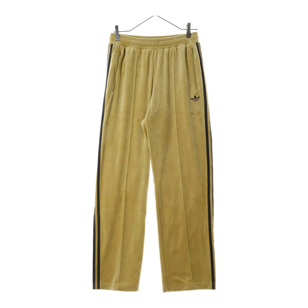 adidas Originals(アディダスオリジナルス) ベロア トラックパンツ ジップアップジャージ JM2267 ベージュ/ブラック
