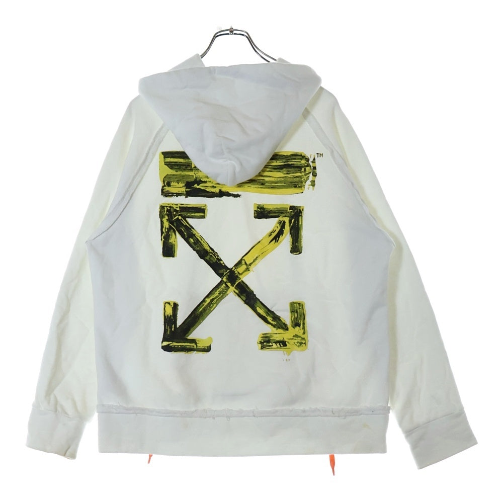 OFF-WHITE(オフホワイト) 19AW アロープリント ドローコード プルオーバー パーカーOMBB057F19E30010 ホワイト