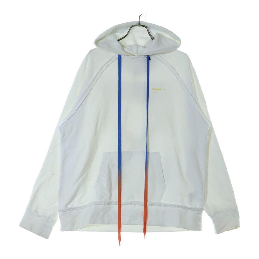OFF-WHITE(オフホワイト) 19AW アロープリント ドローコード プルオーバー パーカーOMBB057F19E30010 ホワイト