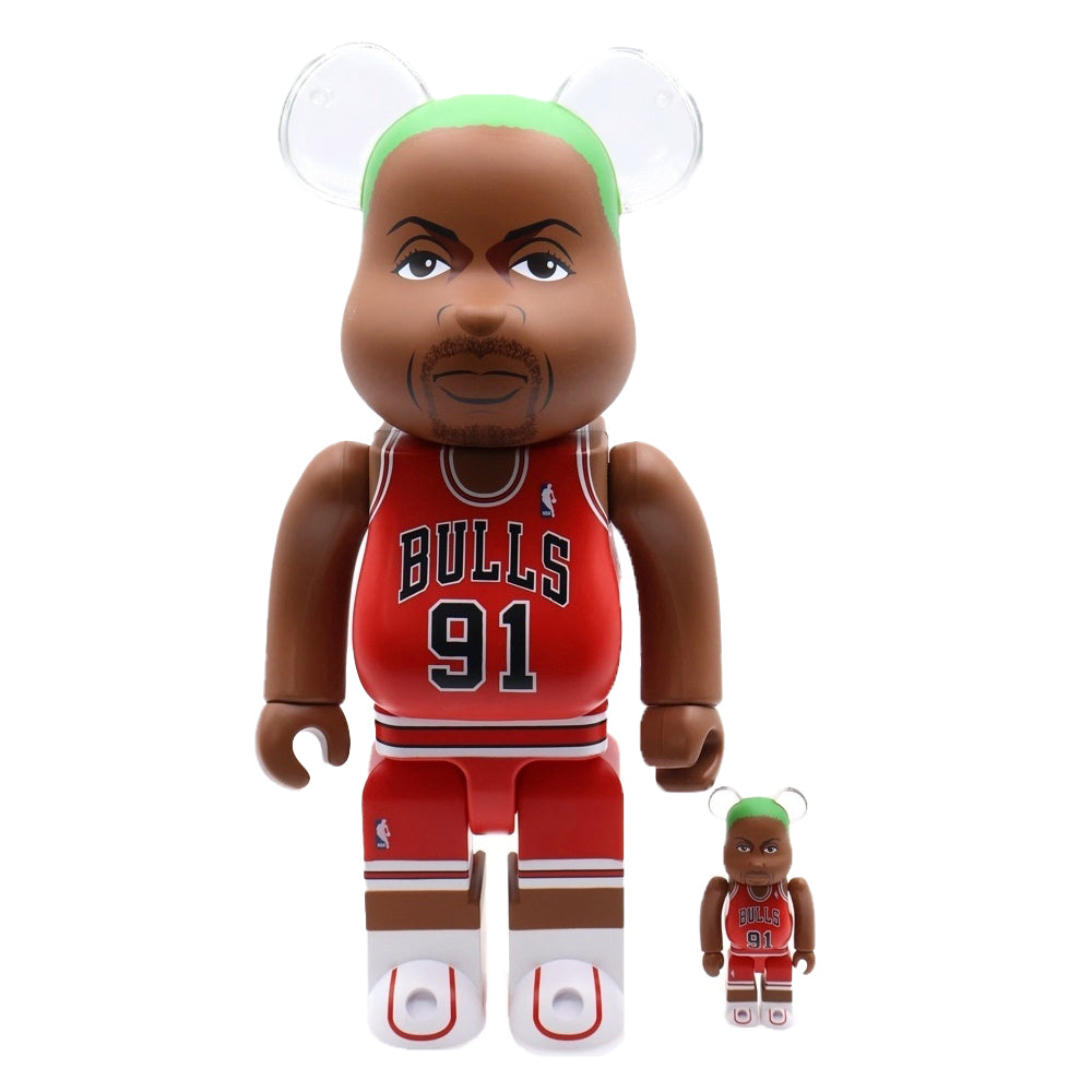 BE@RBRICK(ベアブリック) BE@RBRICK Dennis Rodman Chicago Bulls 100%&400% ベアブリック デニス ロッドマン シカゴ ブルズ 人形 フィギュア ブラウン/レッド