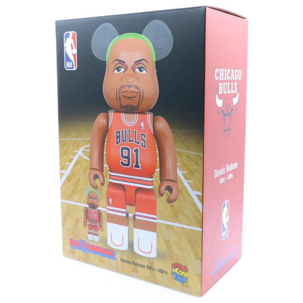 BE@RBRICK(ベアブリック) BE@RBRICK Dennis Rodman Chicago Bulls 100%&400% ベアブリック デニス ロッドマン シカゴ ブルズ 人形 フィギュア ブラウン/レッド