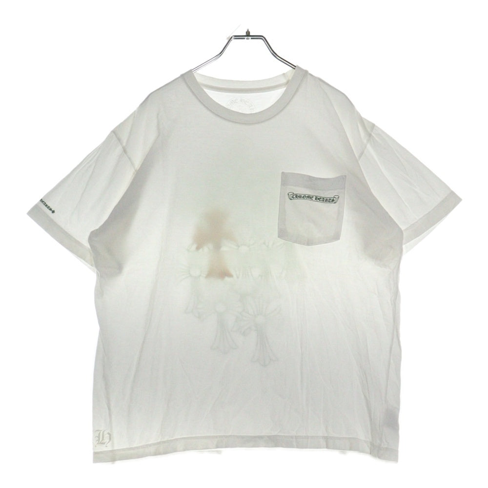 CHROME HEARTS(クロムハーツ) BACK CEMETERY CROSS TEE バックセメタリークロス 半袖Tシャツ カットソー ホワイト