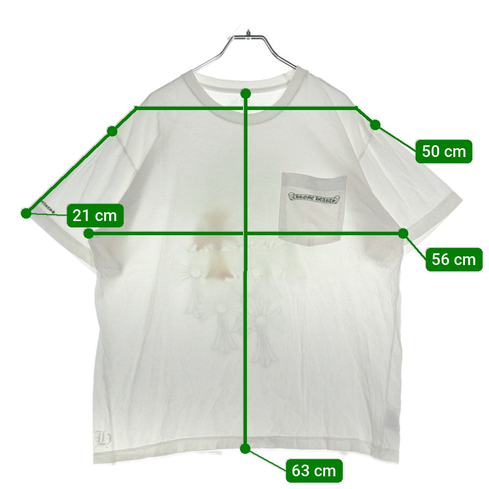CHROME HEARTS(クロムハーツ) BACK CEMETERY CROSS TEE バックセメタリークロス 半袖Tシャツ カットソー ホワイト