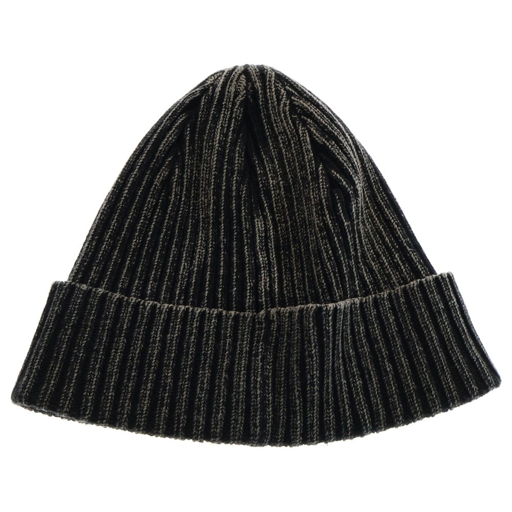 SUPREME(シュプリーム) 21SS Bleached Rib Beanie ロゴ刺繍 ブリーチドリブ ビーニー 帽子 ブラック