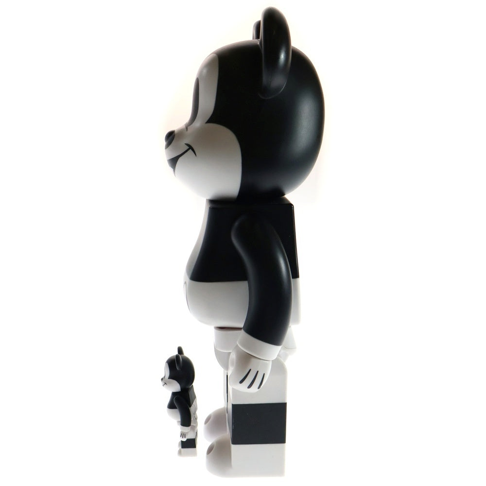 MEDICOM TOY(メディコムトイ) BE@RBRICK MICKEY MOUSE BLACK&WHITE ver 400%/100% ベアブリック ミッキー マウス ディズニー フィギュア 人形 ブラック/ホワイト