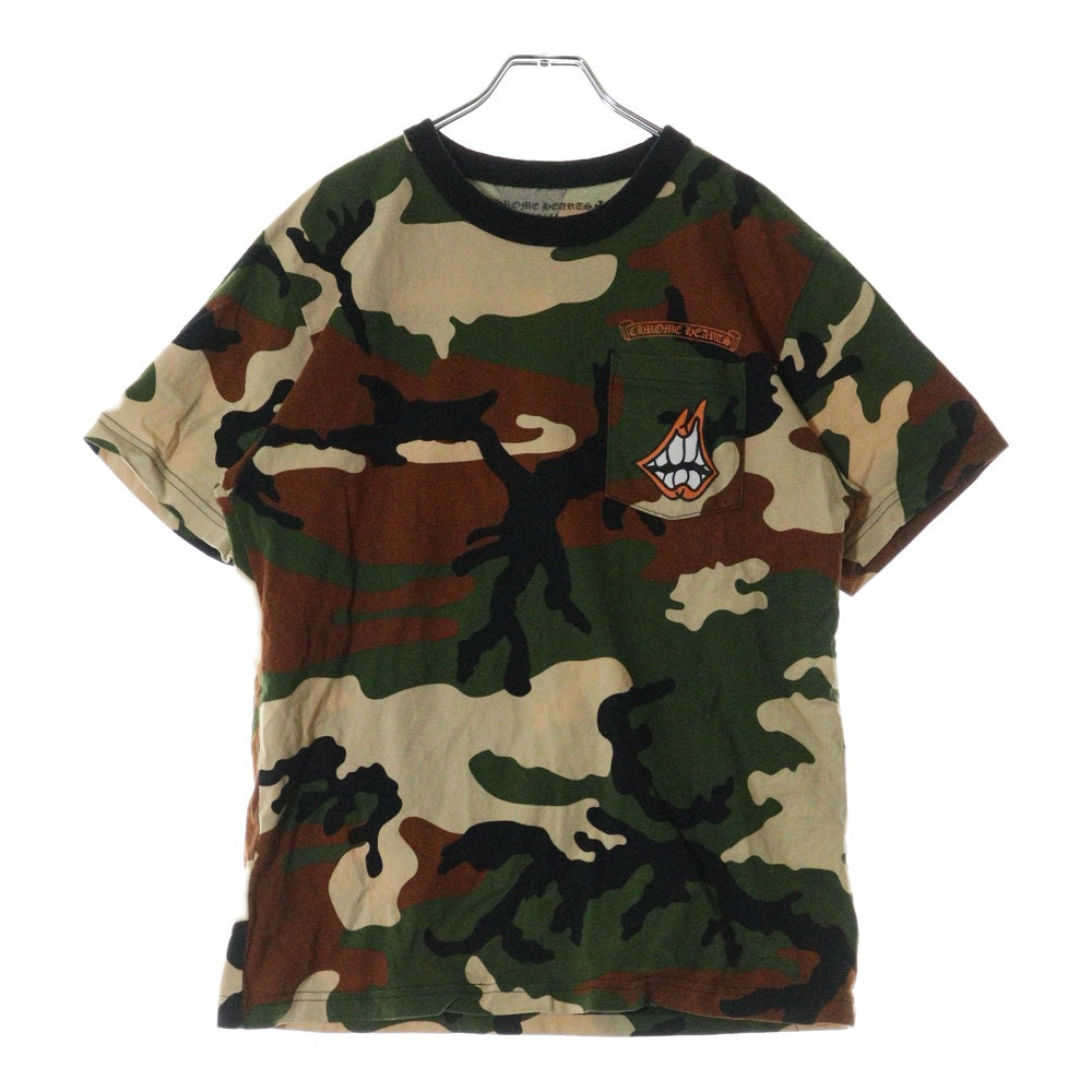 CHROME HEARTS(クロムハーツ) ×MATTY BOY PPO CAUTION T-SHRT マッティボーイ プロコーション 迷彩柄 両面プリントTシャツ 半袖クルーネックカットソー マルチカラー