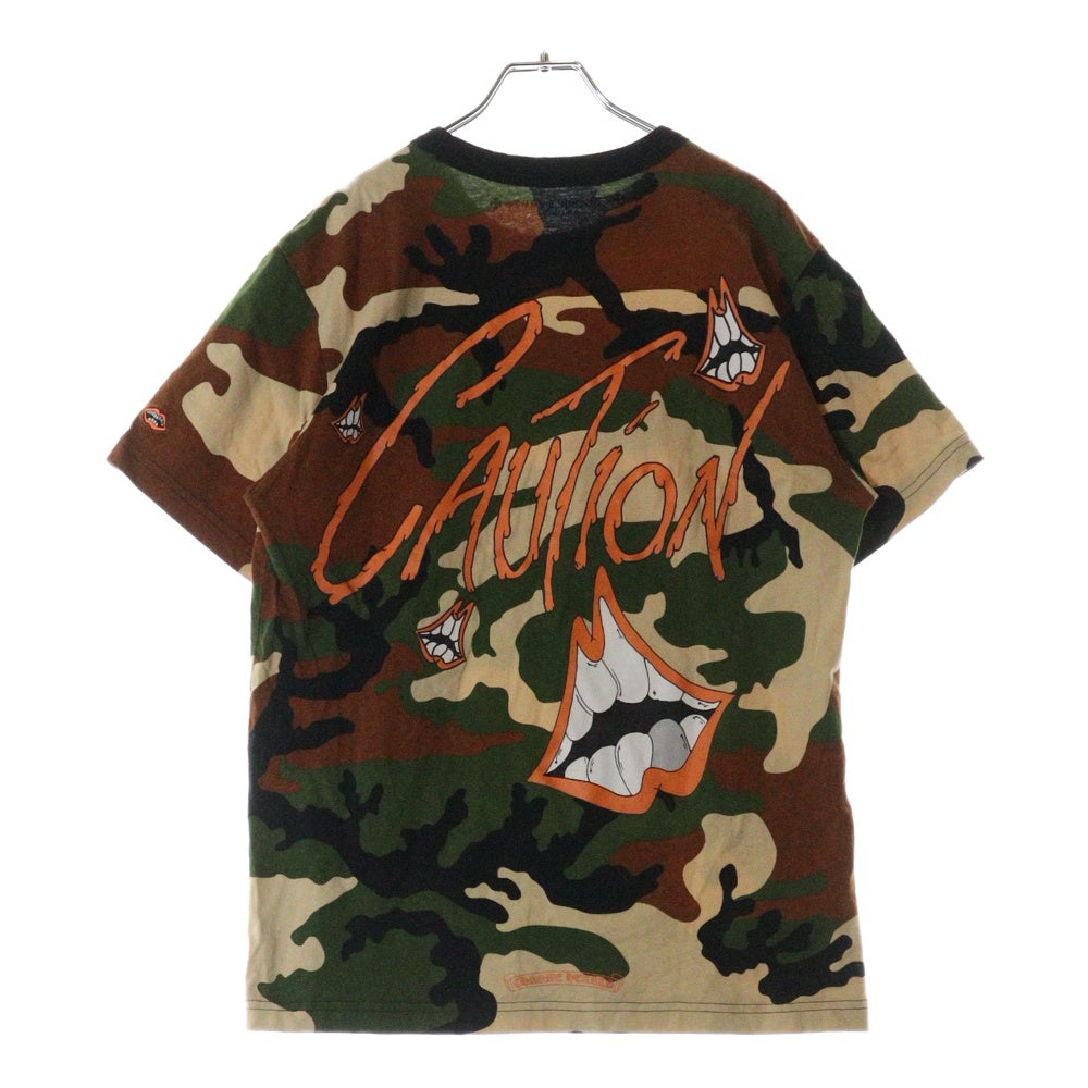 CHROME HEARTS(クロムハーツ) ×MATTY BOY PPO CAUTION T-SHRT マッティボーイ プロコーション 迷彩柄 両面プリントTシャツ 半袖クルーネックカットソー マルチカラー