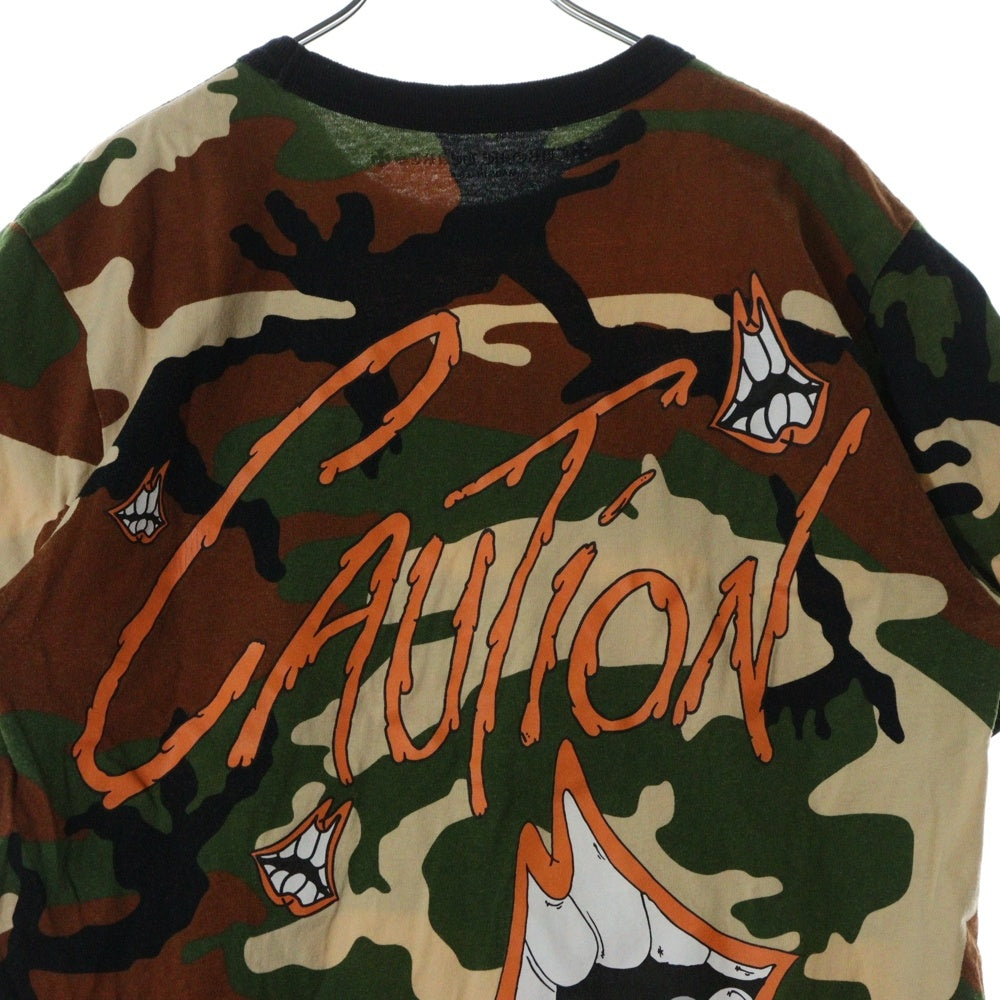 CHROME HEARTS(クロムハーツ) ×MATTY BOY PPO CAUTION T-SHRT マッティボーイ プロコーション 迷彩柄 両面プリントTシャツ 半袖クルーネックカットソー マルチカラー