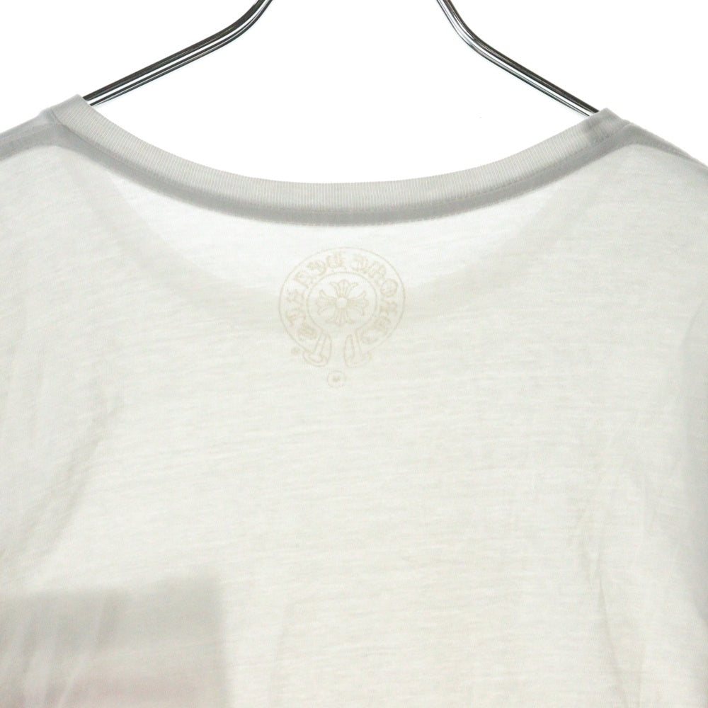 CHROME HEARTS(クロムハーツ) Horseshoe Tee L/S バックホースシュー アームフローラル 長袖Tシャツ カットソー ホワイト