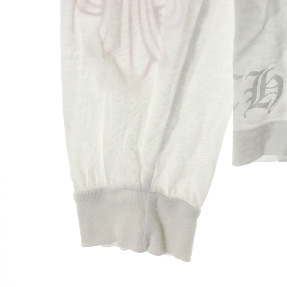 CHROME HEARTS(クロムハーツ) Horseshoe Tee L/S バックホースシュー アームフローラル 長袖Tシャツ カットソー ホワイト