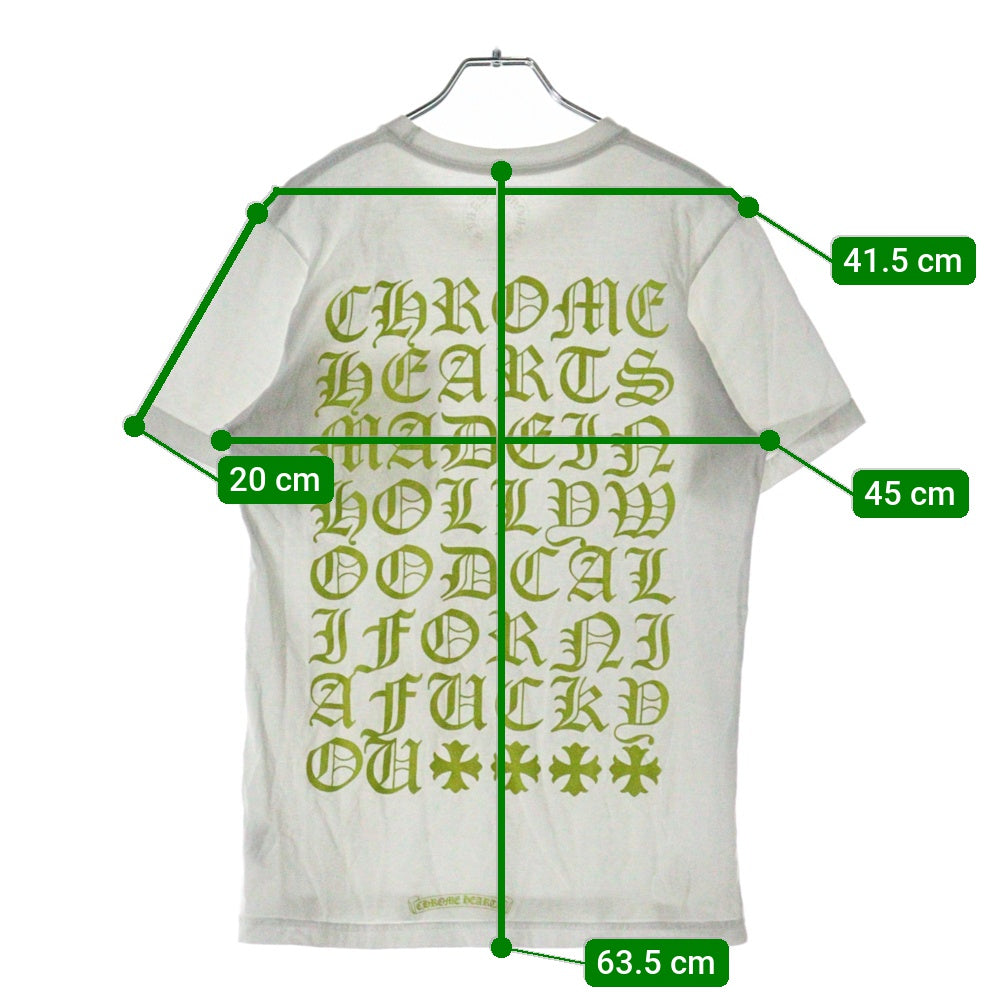 CHROME HEARTS(クロムハーツ) Yellow Made In Hollywood イエロー メイドインハリウッド プリントTシャツ 半袖カットソー ホワイト
