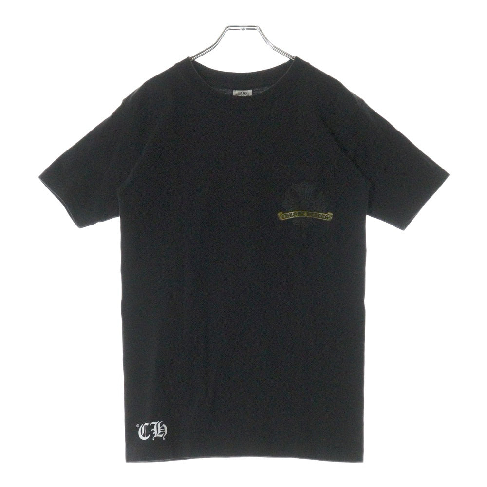 CHROME HEARTS(クロムハーツ) OLD CH PLS S/S TEE オールド CHプラスプリント半袖カットソー 半袖Tシャツ バックホースシュープリント ブラック