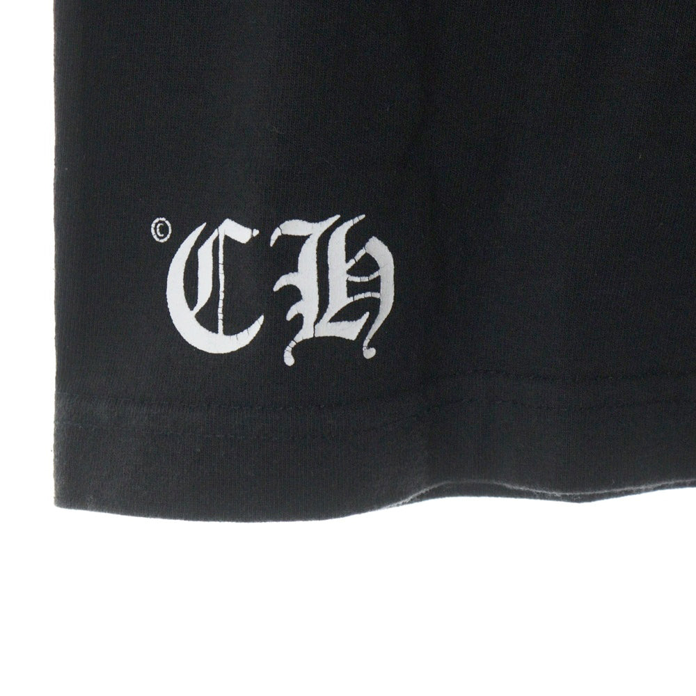 CHROME HEARTS(クロムハーツ) OLD CH PLS S/S TEE オールド CHプラスプリント半袖カットソー 半袖Tシャツ バックホースシュープリント ブラック