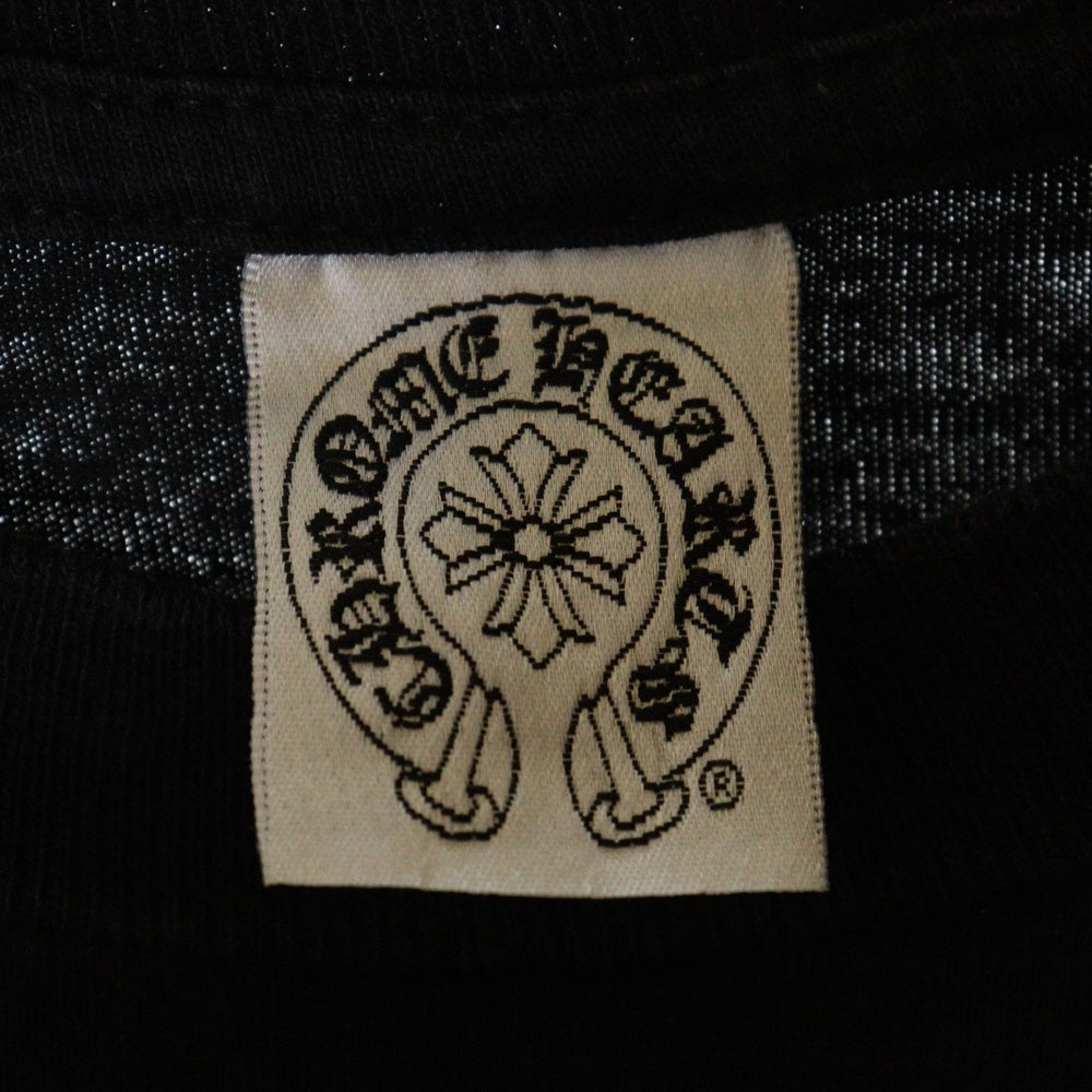 CHROME HEARTS(クロムハーツ) OLD CH PLS S/S TEE オールド CHプラスプリント半袖カットソー 半袖Tシャツ バックホースシュープリント ブラック