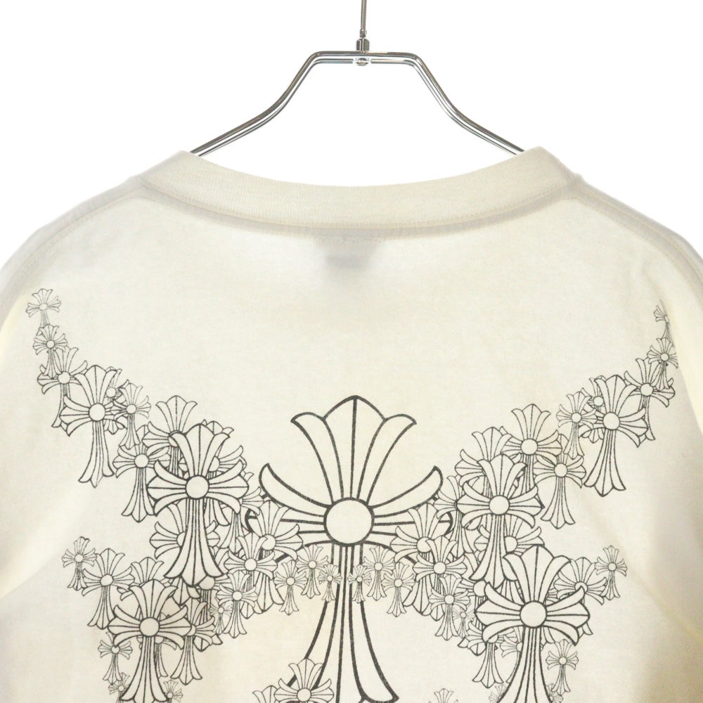 CHROME HEARTS(クロムハーツ) CEM CRS L/S セメタリークロスプリント 長袖Tシャツ カットソー ホワイト