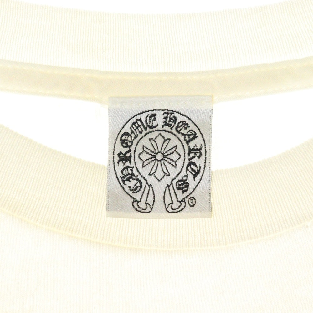 CHROME HEARTS(クロムハーツ) CEM CRS L/S セメタリークロスプリント 長袖Tシャツ カットソー ホワイト