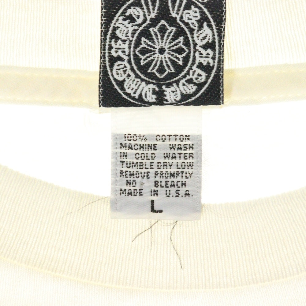 CHROME HEARTS(クロムハーツ) CEM CRS L/S セメタリークロスプリント 長袖Tシャツ カットソー ホワイト