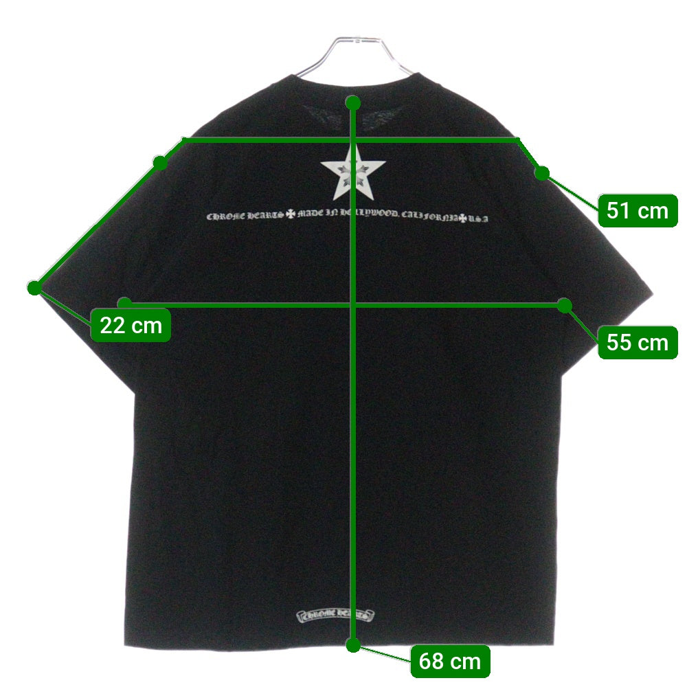 CHROME HEARTS(クロムハーツ) 5STAR S/S TEE ファイブスター プリント 半袖 ポケットTシャツ カットソー ブラック
