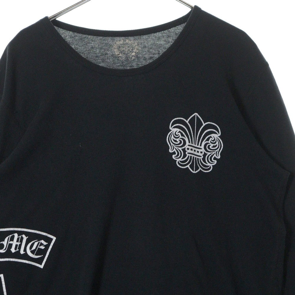 CHROME HEARTS(クロムハーツ) BSフロア アーチロゴ プリントサーマル長袖Tシャツ ロンT カットソー ブラック