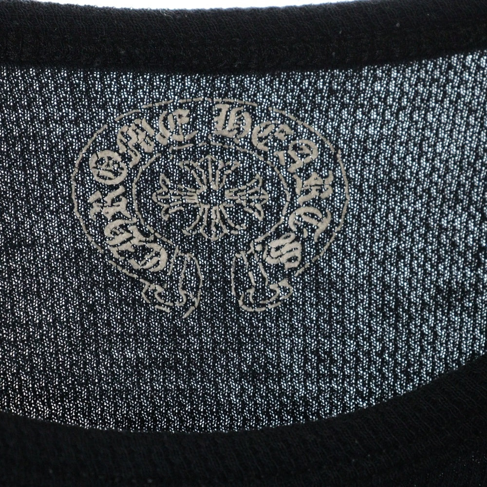 CHROME HEARTS(クロムハーツ) BSフロア アーチロゴ プリントサーマル長袖Tシャツ ロンT カットソー ブラック
