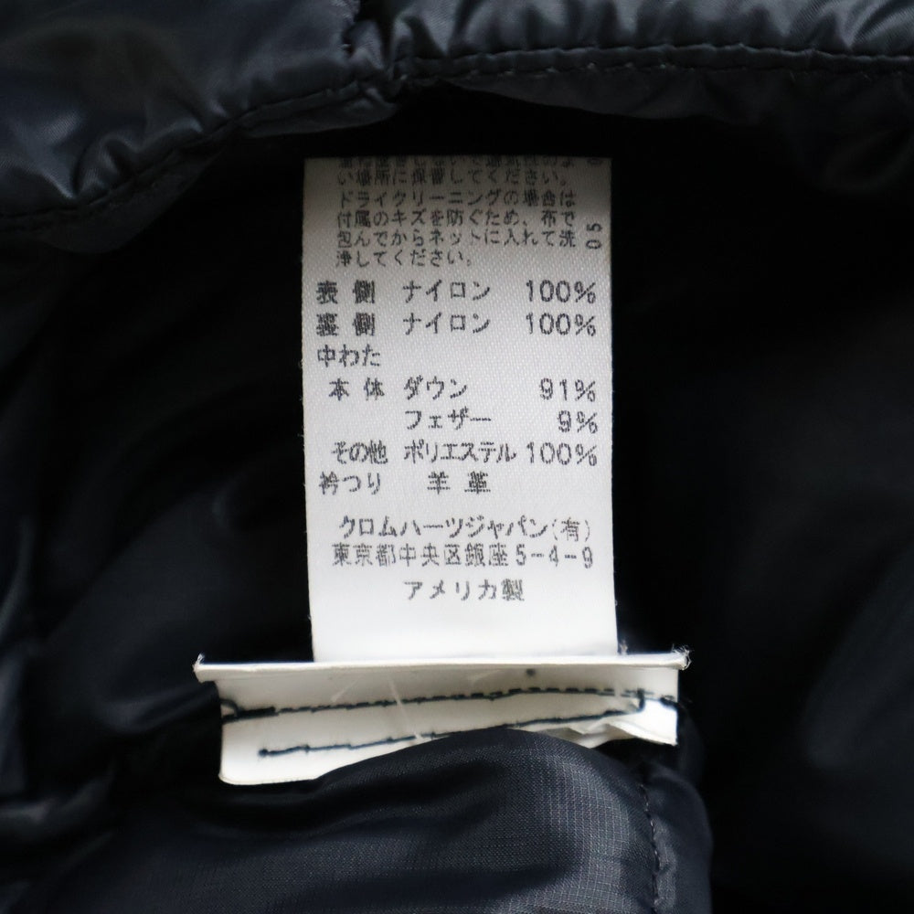 CHROME HEARTS(クロムハーツ) クロスボールボタン ダガージップ ナイロンフード ダウンベスト ブラック