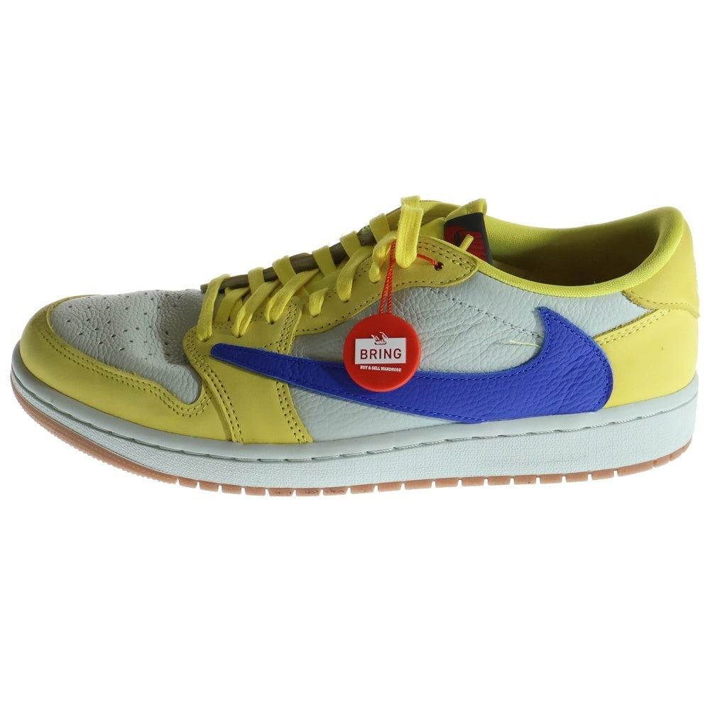 NIKE(ナイキ) ×TRAVIS SCOTT WMNS AIR JORDAN 1 RETRO LOW OG CANAR DZ4137-700 トラヴィススコット ウィメンズ エアジョーダン1 カナリー ローカットスニーカー