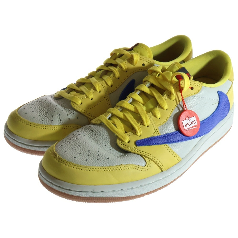 NIKE(ナイキ) ×TRAVIS SCOTT WMNS AIR JORDAN 1 RETRO LOW OG CANAR DZ4137-700 トラヴィススコット ウィメンズ エアジョーダン1 カナリー ローカットスニーカー