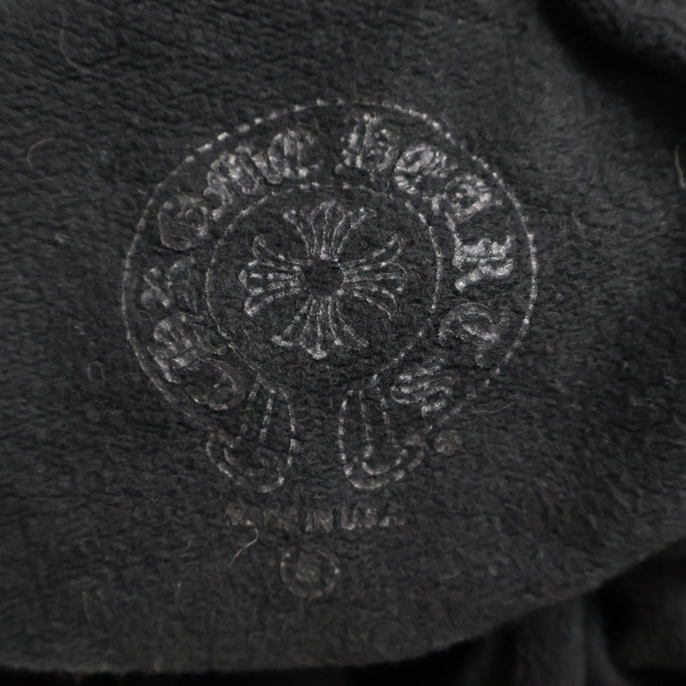 CHROME HEARTS(クロムハーツ) SWTSHRT PLVR プルオーバーパーカー 袖フローラルホースシュープリント スウェットプルオーバーパーカー ブラック