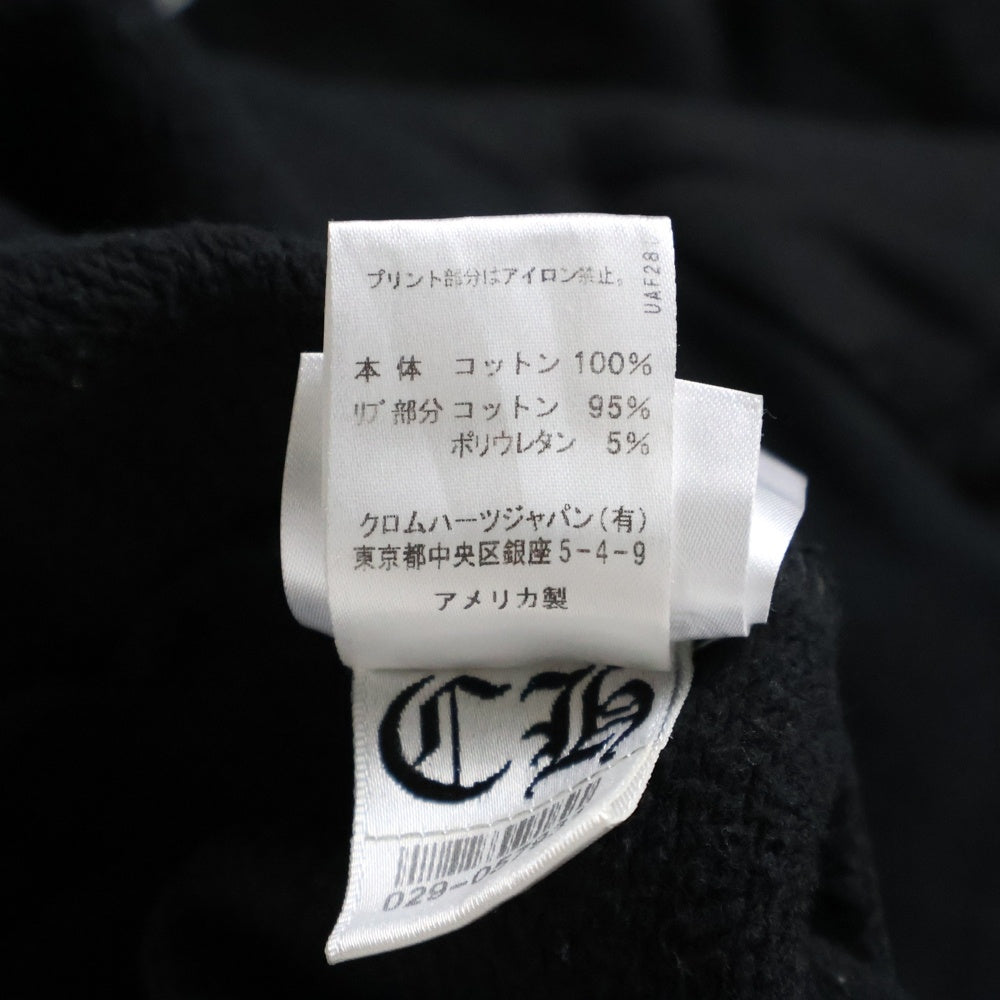 CHROME HEARTS(クロムハーツ) SWTSHRT PLVR プルオーバーパーカー 袖フローラルホースシュープリント スウェットプルオーバーパーカー ブラック