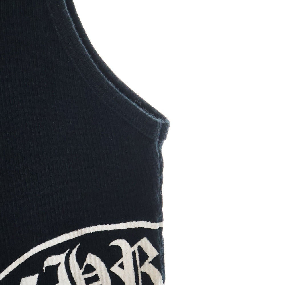 CHROME HEARTS(クロムハーツ) OLD FUCK YOU T BAR TANK TOP ファックユーTバープリント リブタンクトップ ノースリーブカットソー ブラック