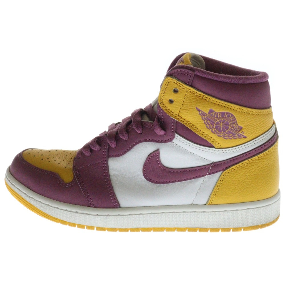 NIKE(ナイキ) AIR JORDAN 1 RETRO HIGH OG BROTHERHOOD エアジョーダン1 ブラザーフッド ハイカットスニーカー イエロー/パープル US9.5/27.5cm 555088-706