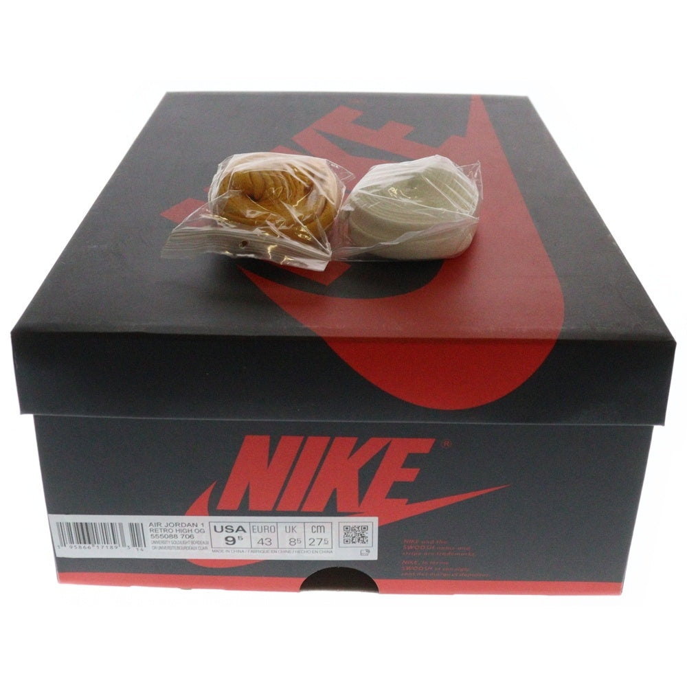 NIKE(ナイキ) AIR JORDAN 1 RETRO HIGH OG BROTHERHOOD エアジョーダン1 ブラザーフッド ハイカットスニーカー イエロー/パープル US9.5/27.5cm 555088-706