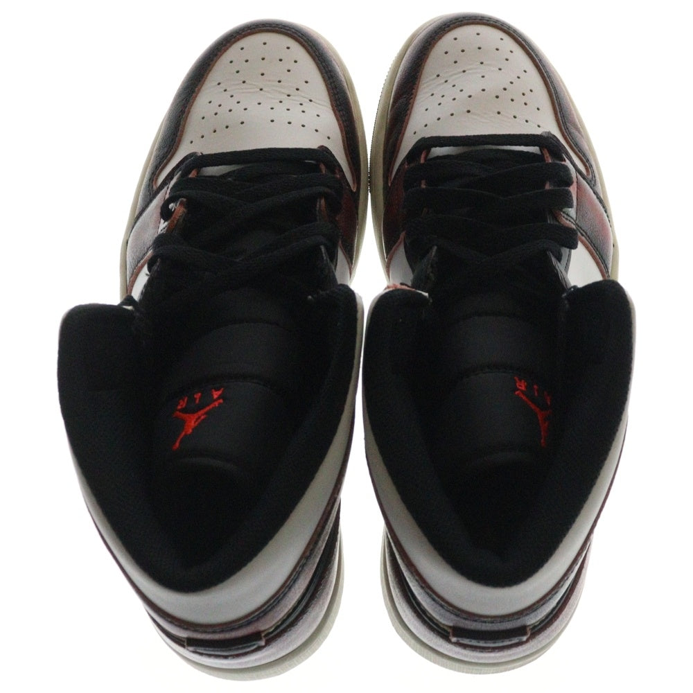 NIKE(ナイキ) AIR JORDAN1 MID SE WEAR AWAY エアジョーダン1 ミッド ハイカットスニーカー シューズ ホワイト/レッド US9.5/27.5cm DV9565-006