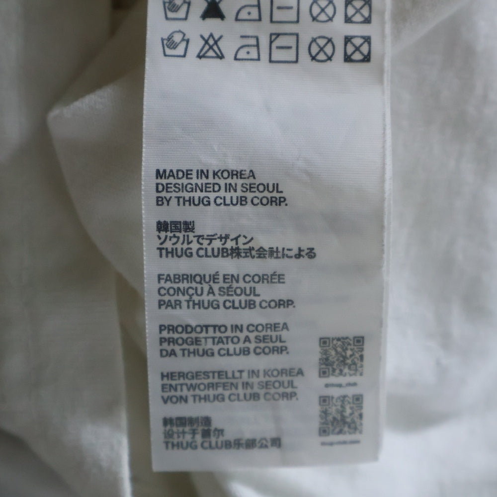 THUG CLUB(サグクラブ) TC Basic Long Sleeve 長袖Tシャツカットソー ホワイト TC24TS0801