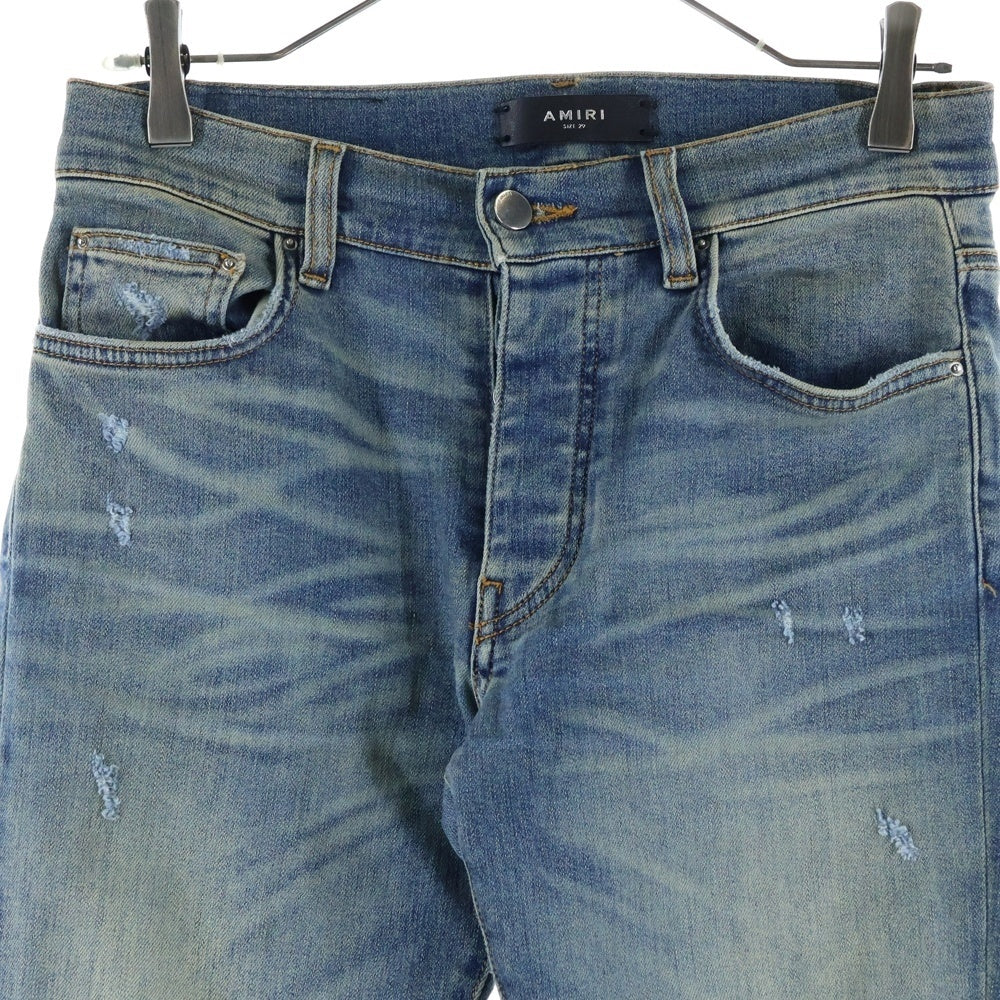 AMIRI(アミリ) ストレッチ ダメージ デニムパンツ ジーンズ スキニー RN150712 インディゴ