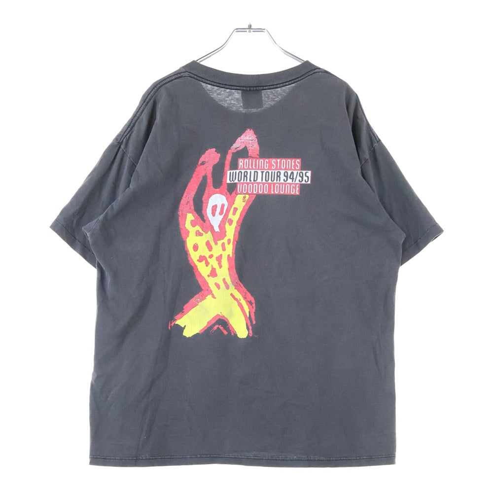 VINTAGE(ヴィンテージ) 90s ROLLING STONES 1994 VOODOO LOUNGE WORLD TOUR ローリングストーンズ ヴードゥー・ラウンジ・ワールド・ツアー Tシャツ 半袖カットソー ブラック
