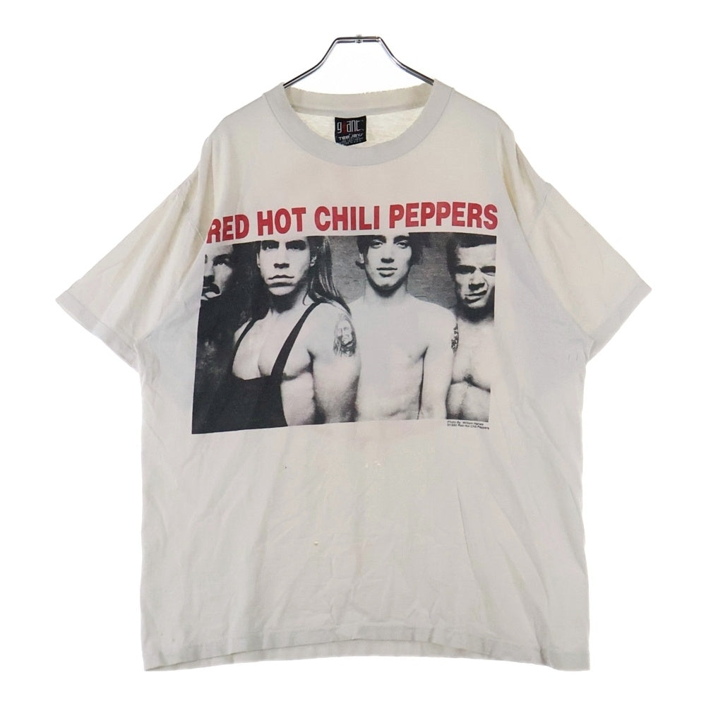 VINTAGE(ヴィンテージ) 90s RED HOT CHILI PEPPERS RHCP 1990 PORTRAIT WHITE ANVIL TEE レッドホットチリペッパーズ 両面プリント半袖Tシャツ カットソー ホワイト