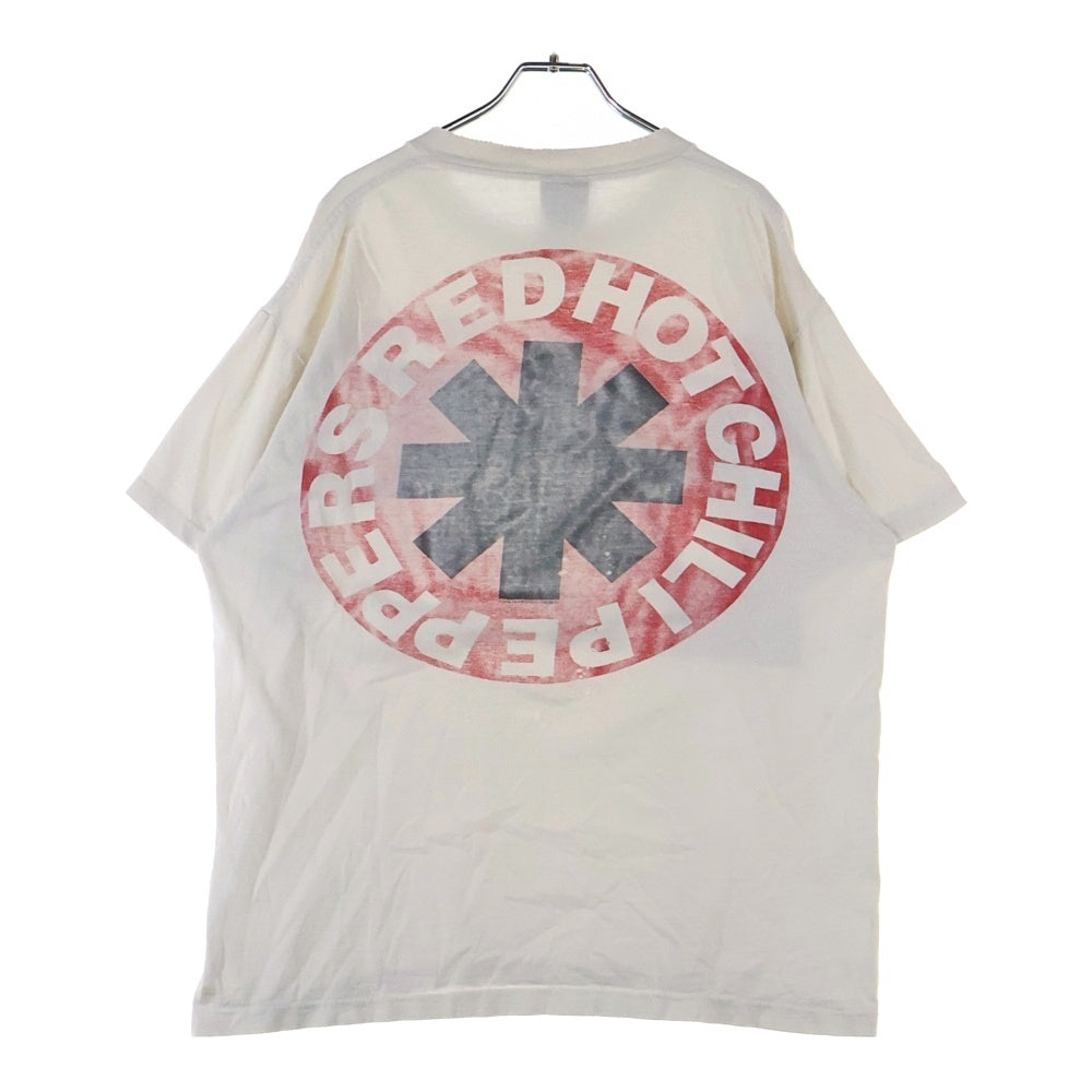 VINTAGE(ヴィンテージ) 90s RED HOT CHILI PEPPERS RHCP 1990 PORTRAIT WHITE ANVIL TEE レッドホットチリペッパーズ 両面プリント半袖Tシャツ カットソー ホワイト