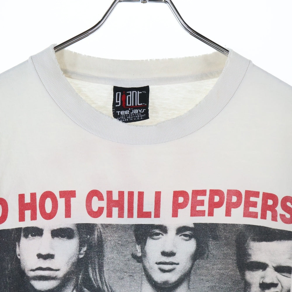 VINTAGE(ヴィンテージ) 90s RED HOT CHILI PEPPERS RHCP 1990 PORTRAIT WHITE ANVIL TEE レッドホットチリペッパーズ 両面プリント半袖Tシャツ カットソー ホワイト