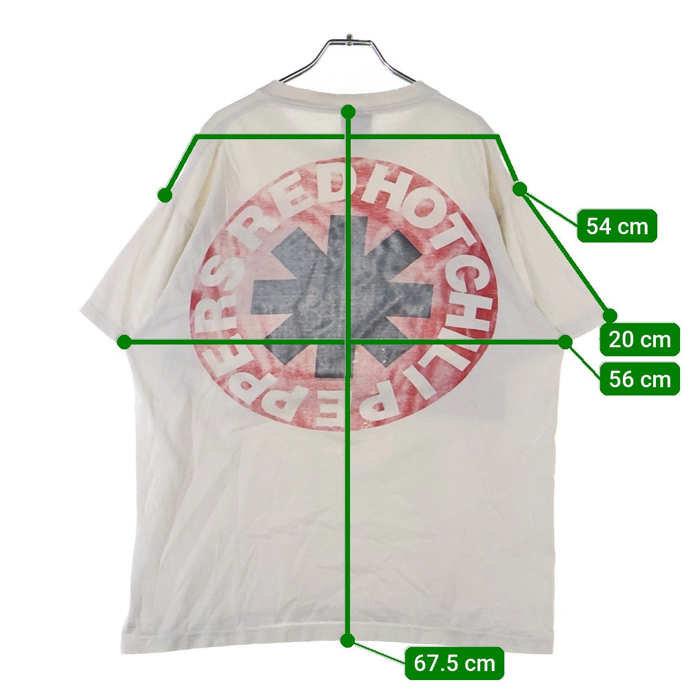 VINTAGE(ヴィンテージ) 90s RED HOT CHILI PEPPERS RHCP 1990 PORTRAIT WHITE ANVIL TEE レッドホットチリペッパーズ 両面プリント半袖Tシャツ カットソー ホワイト