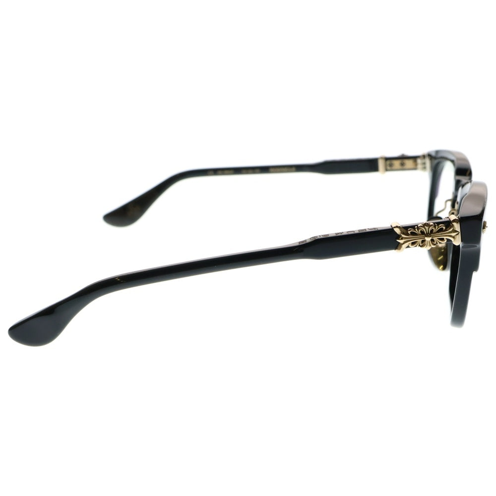 CHROME HEARTS(クロムハーツ) RODSICLE フローラルクロス ウェリントン サングラス 眼鏡 ブラック/ゴールド