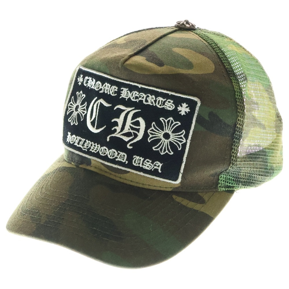 CHROME HEARTS(クロムハーツ) TRUCKER CAP CHパッチ メッシュトラッカーキャップ 帽子 カーキ カモ柄